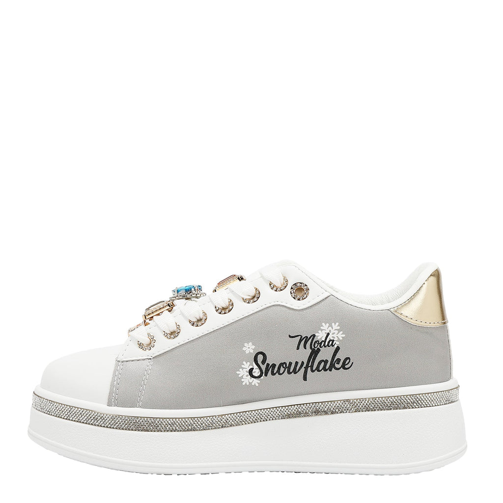 ZAPATILLAS DE MODA CON PEDRERÍA (MODA SNOWFLAKE)