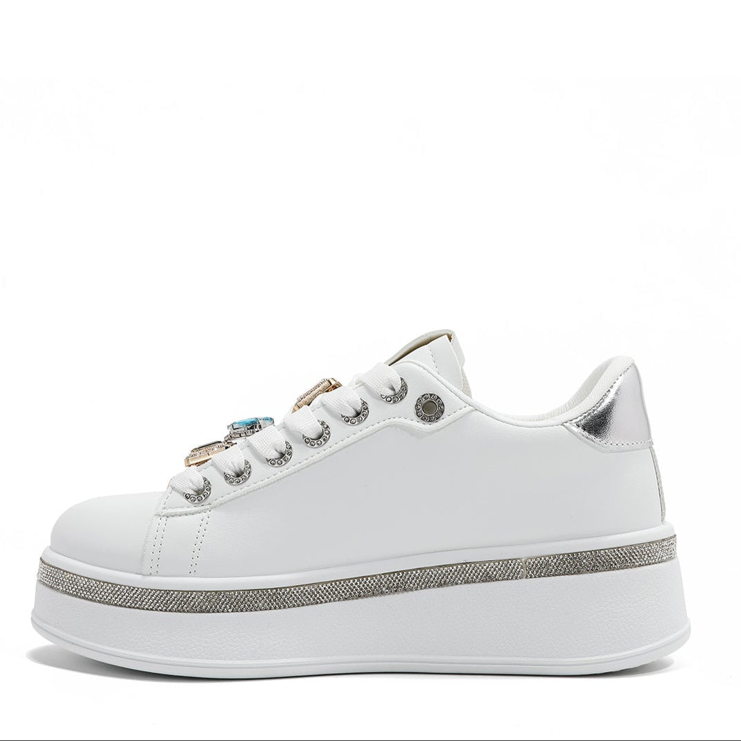 ZAPATILLAS DE MODA CON PEDRERÍA (VIOLET BLOSSOM)