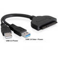 Delock DL61883 SATA 22 pin -> USB 3.0-A apa + USB 2.0-A apa konverter