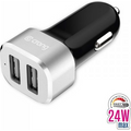 Crong CRG-PWRC-USB24-ALU USB-A Autós gyorstöltő 24W - Szürke / Fekete