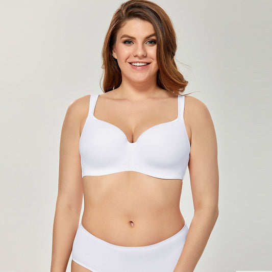 Balconette Seamless Plus Size Underwire Support Full Coverage Bra
