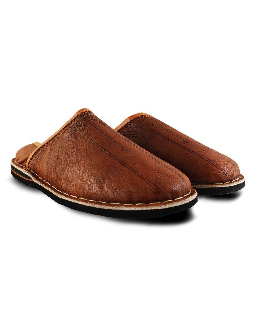 Babuchas de cuero de marruecos