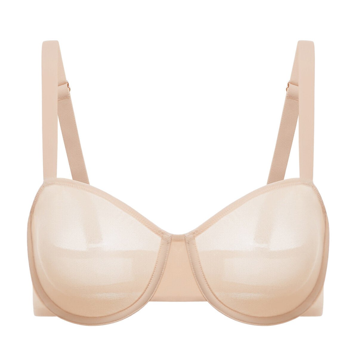 Cosnufy Sheer Mesh Balconette Bra