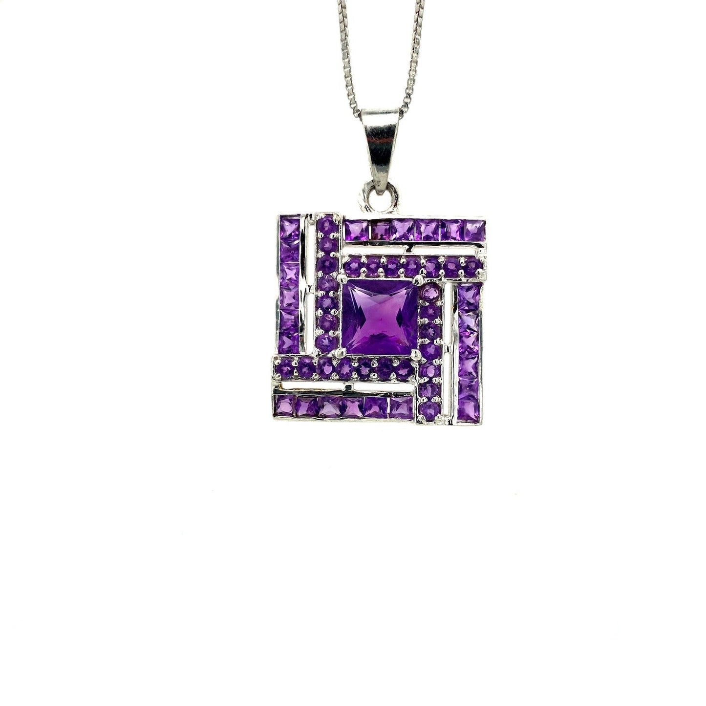 Amethyst Pendant in .925 Sterling Silver - KSP 36342