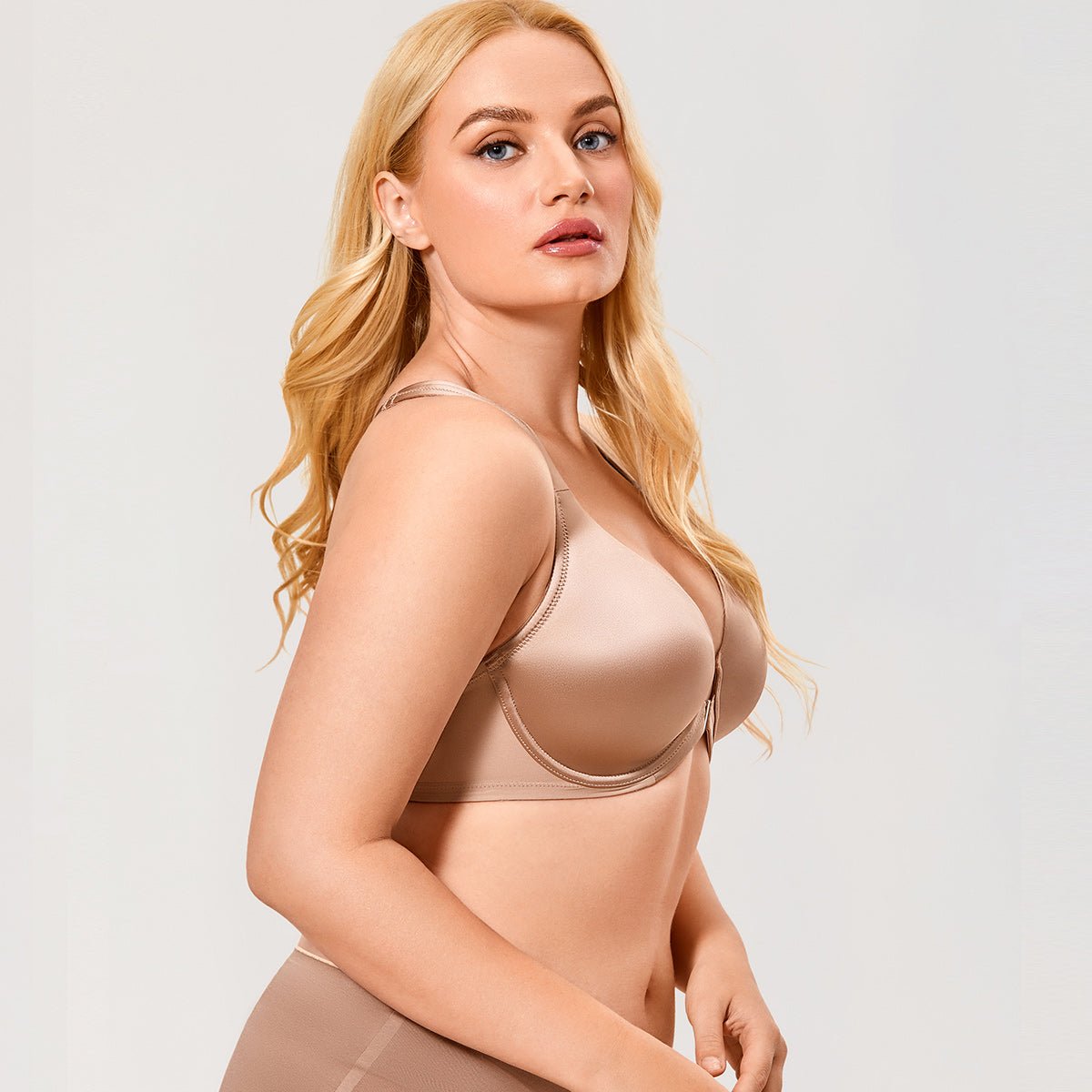 Front Closure T-Back Underwire Plunge Bra