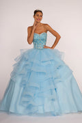 Rhinestone Embellished Sweetheart Ball Gow