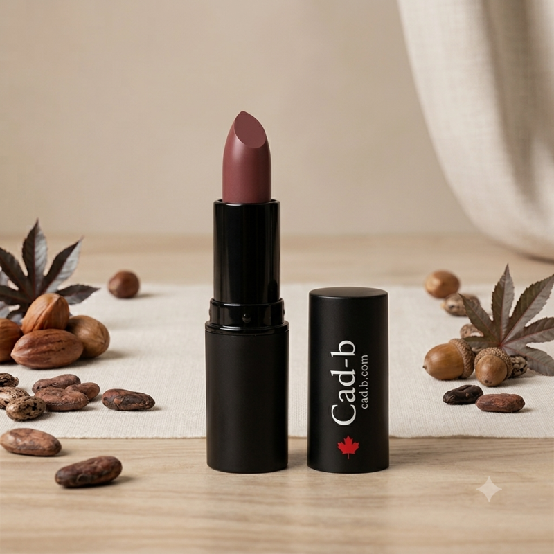 Hydrating Sheer Buildable Lipstick with Beeswax, Jojoba Oil & Castor Oil – Paraben-Free & Cruelty-Free | Raspberry Satin | 2329P | CAD B