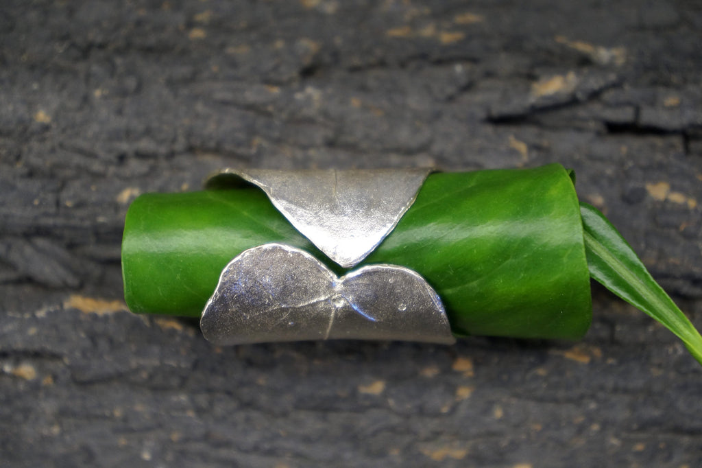 Real Ivy Leaf Silver Ring, Handmade Nature Jewelry, Organic Forest Band, Gift for Luck & Protection, Eco Sustainable Sterling Silver 925