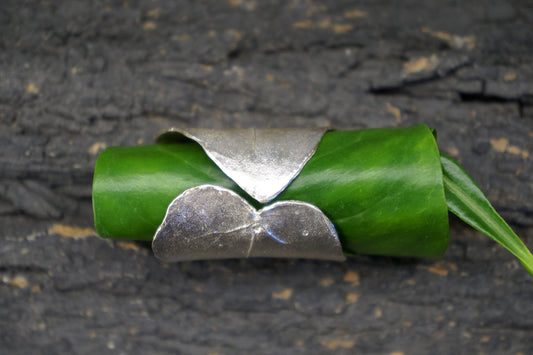 Real Ivy Leaf Silver Ring, Handmade Nature Jewelry, Organic Forest Band, Gift for Luck & Protection, Eco Sustainable Sterling Silver 925