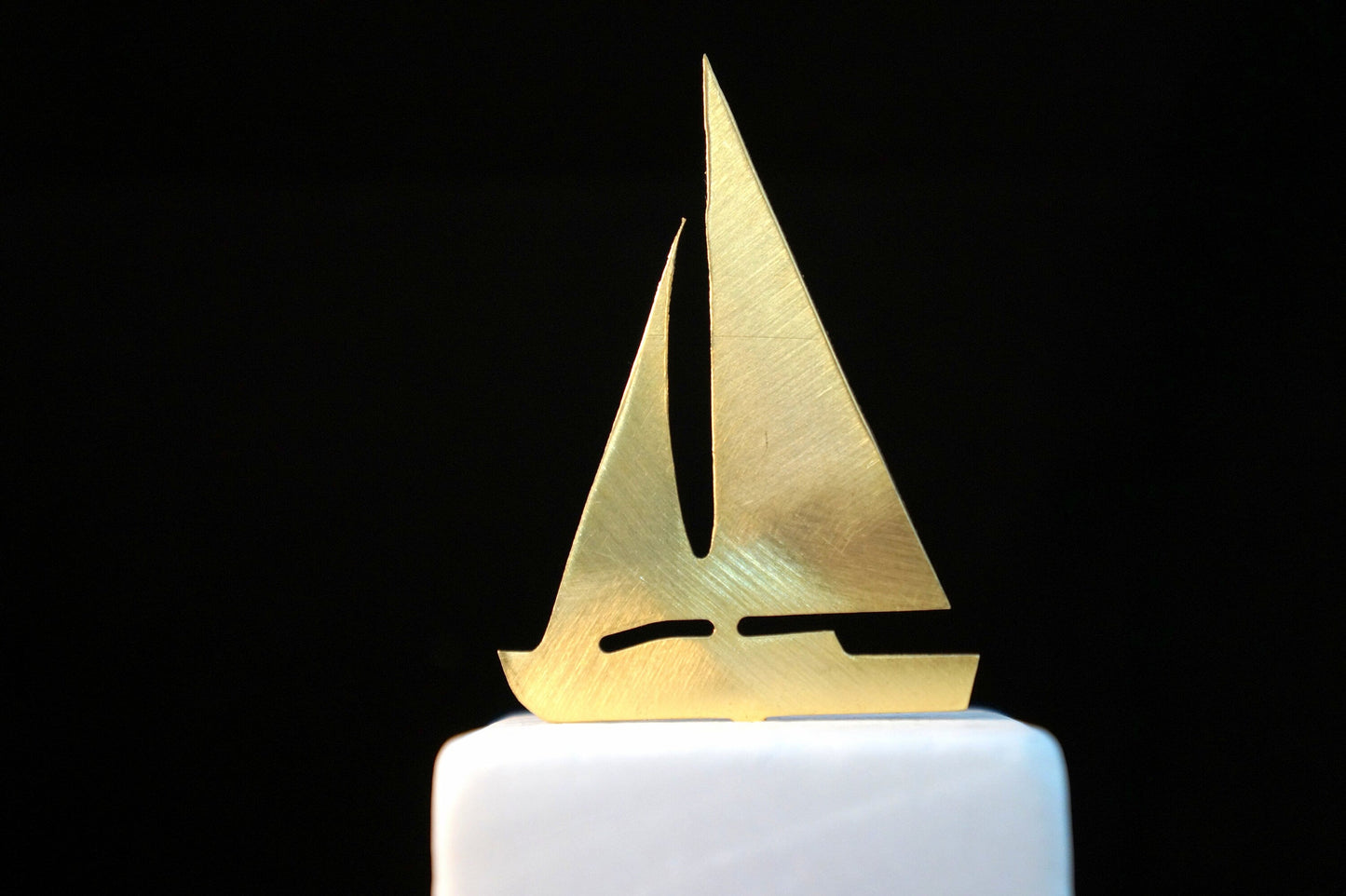 Home decor Modern Art Mens Gift Nautical Decor, Gold Minimal Sailboat Statue  gift for her