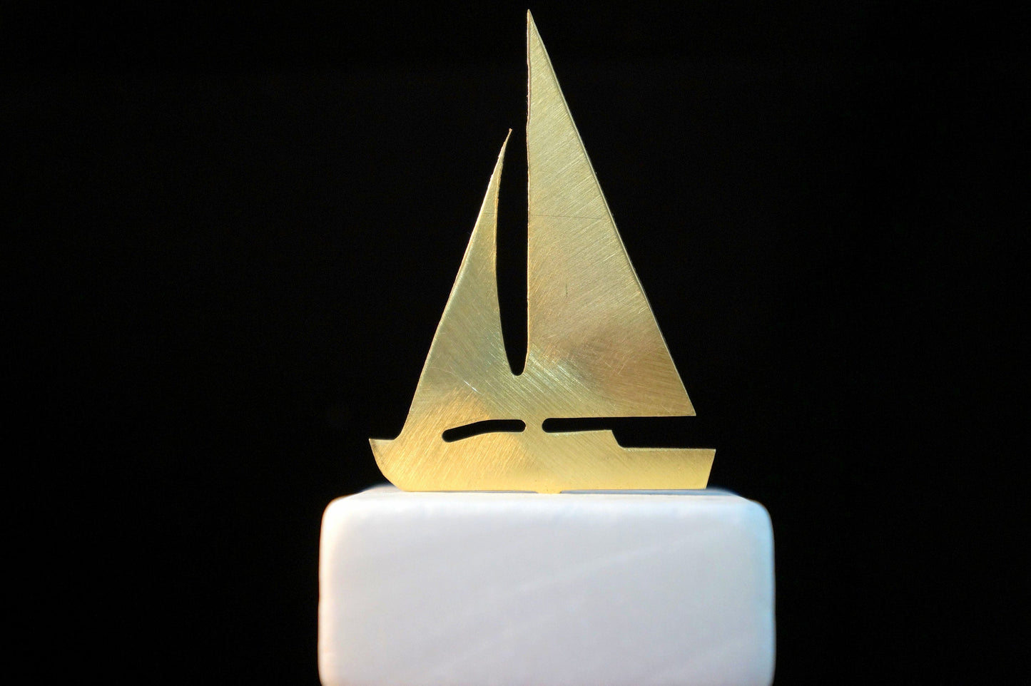 Home decor Modern Art Mens Gift Nautical Decor, Gold Minimal Sailboat Statue  gift for her