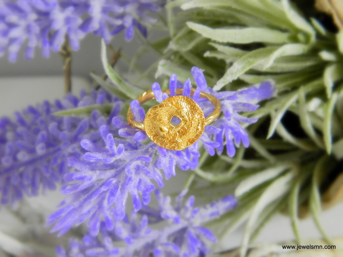 Real Tree Twig Leaf Ring, 14K Gold Plated Brass Jewelry, Handmade Minimalist Jewelry Gift, Birthday Gift for Women, Eco Boho Fashion