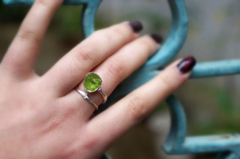 Murano Glass Silver Ring, Handmade Nature Jewelry, Organic Nature Band, Gift for Longevity & Evolution, Sterling Silver 925