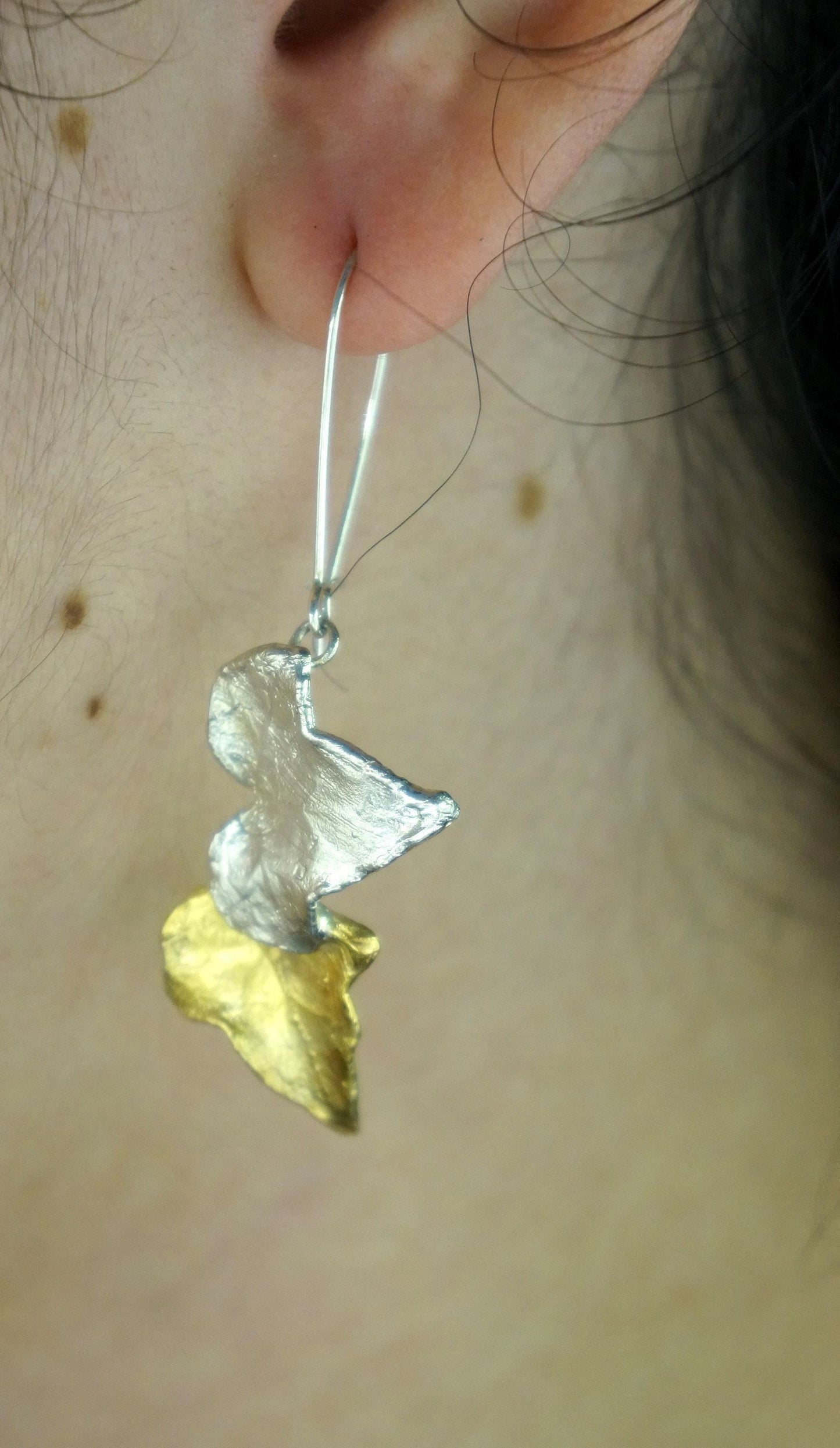 Real Ivy Leaf Earrings, Handmade Nature Jewelry, Organic Forest Studs or Dangles, Gift for Luck & Prosperity, Sterling Silver 925