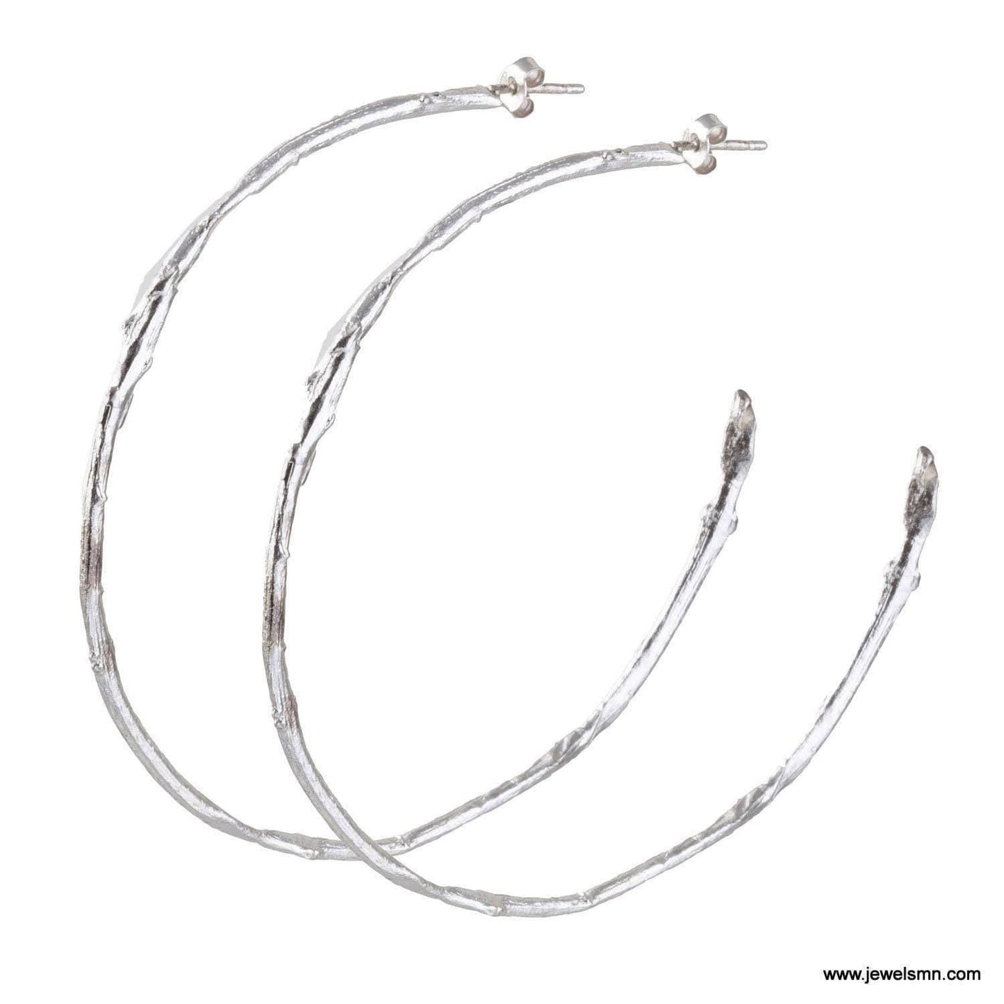 Real Olive Branch Earrings, Handmade Statement Jewelry, Organic Tree Hoops, Gift for Health & Longevity, Gold or Sterling Silver 925