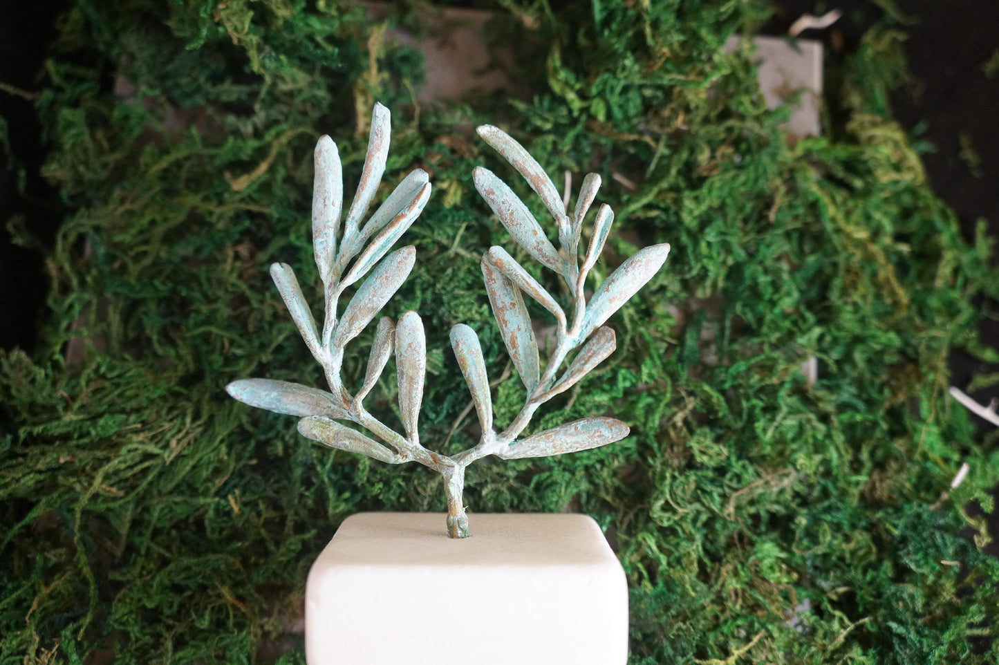 Olive Branch Tree Sculpture, Gold-Plated or Silver-Plated Brass, Home Decor, Decorative Sculpture, Greek-Style Decoration