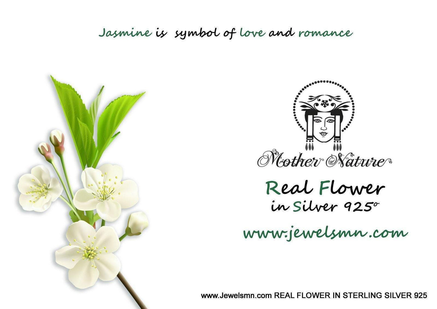 Heart Earrings for girls and women. Sterling silver jasmine plant Twig earrings .