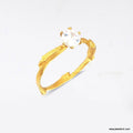 Ethical Gemstone Ring, made of Citrus Tree twig. Recycled sterling silver and goldplate. Symbol of purification and happiness.