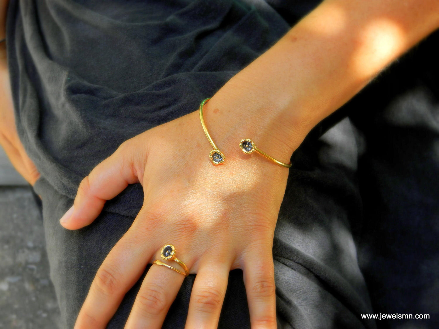 Lily Flower Arm Bracelet, 14K Gold Plated Brass Cuff, Handmade Minimalist Jewelry Gift, Birthday Gift for Her, Boho Fashion Accessory