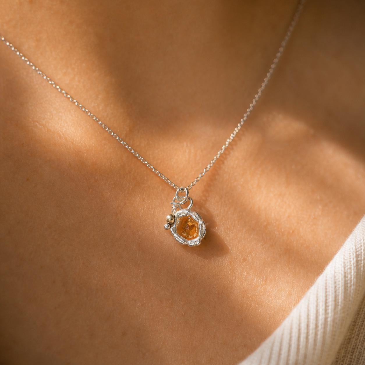 Real Lily of the Valley Flower Necklace, Sterling Silver 925 Pendant, Handmade Minimalist Jewelry Gift, Birthday Gift for Women, Boho Style