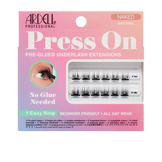 ARDELL PRESS ON pre-glued underlash extensions #naked natural 12 u